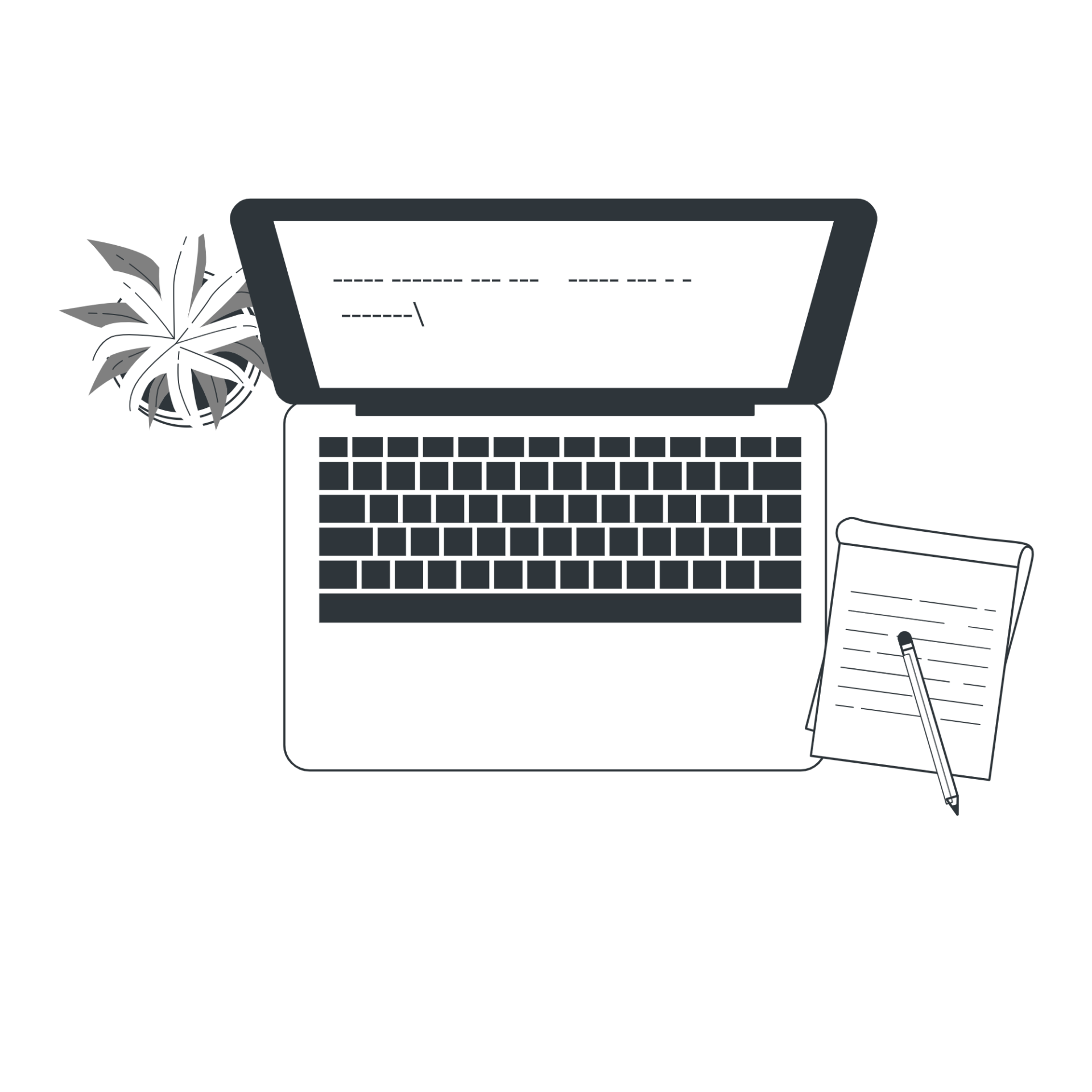 Laptop typing icon