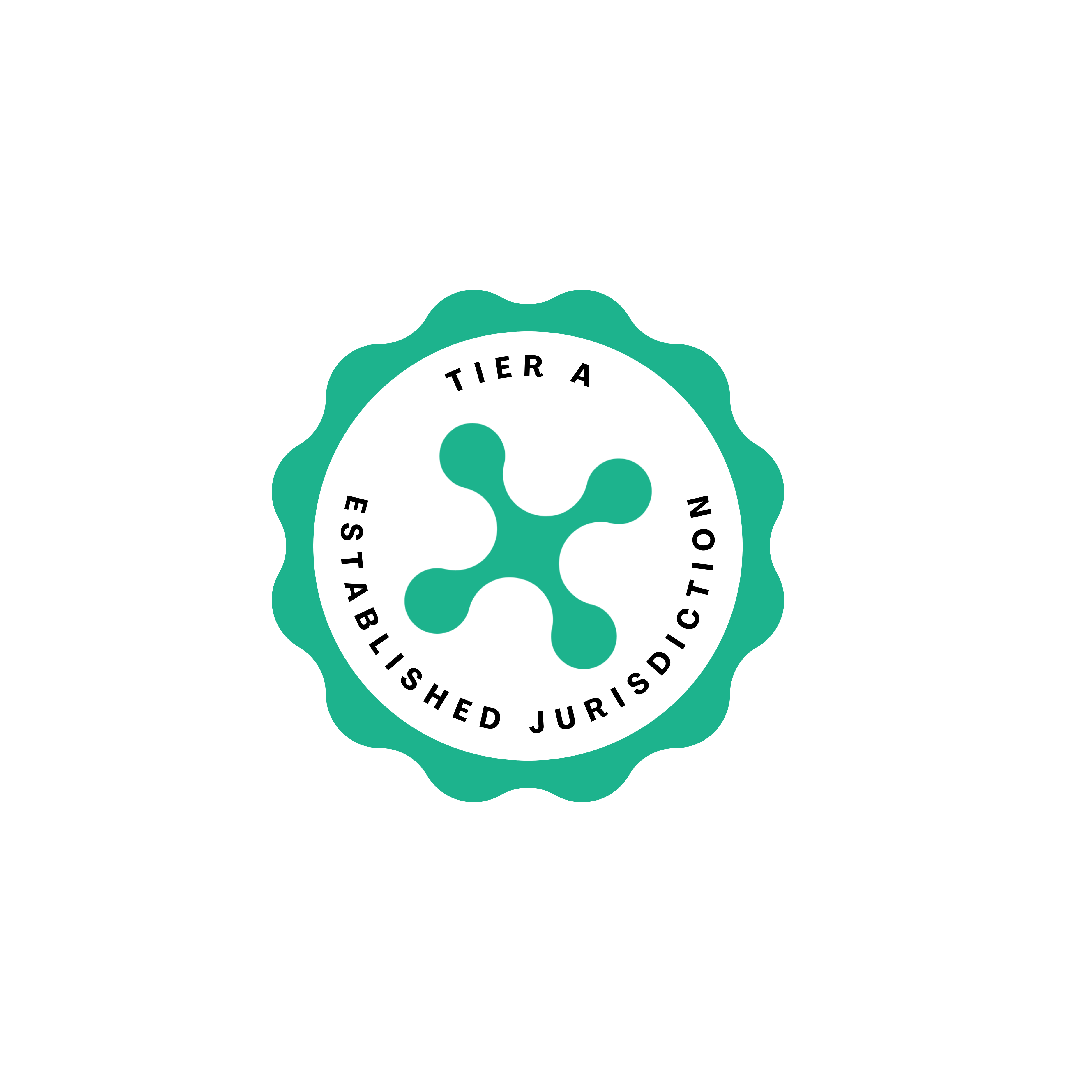 OVZA's Tier A badge, as per OVZA's offshore jurisdiction rating guide